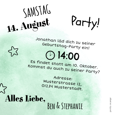 Coole Einladung Zum Geburtstag Mit Gezeichnetem Dino