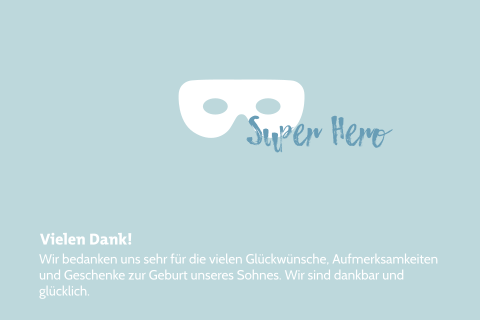 Superheld Danksagung Geburt Mit Foto