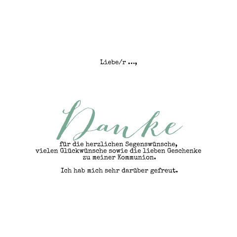 Danksagungskarten Kommunion