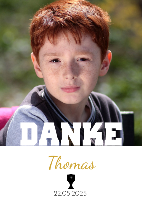 Danksagung Zur Erstkommunion Mit Foto Und Grossem Danke