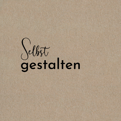 Echtes Kraftpapier Einladungskarte Quadratisch Einseitig