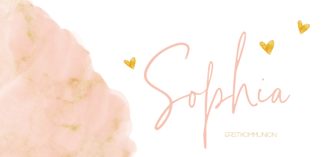 Hippe Einladung Erstkommunion Madchen Peach Und Gold Look