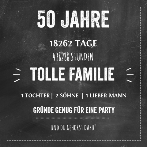 Einladungskarten 50 Geburtstag Einfaches Design Tool