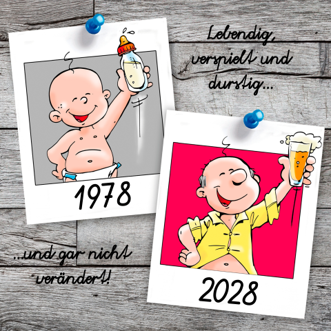 Einladungskarte Zum 50 Mit Cartoon