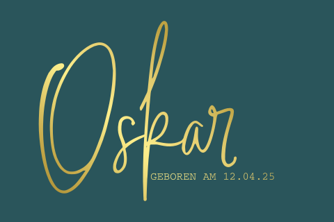 Moderne Geburt Dankeskarte Mit Gold Veredelter Schrift