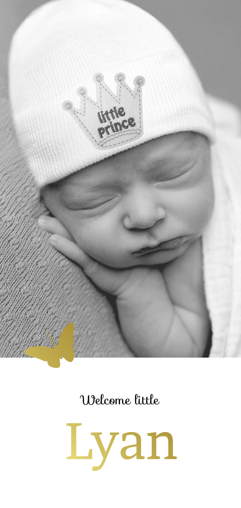 Geburtskarten Jungen Personalisierter Probedruck