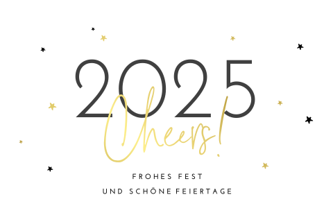Moderne Weihnachtskarte Mit Neujahrsgrussen Und Goldfolie