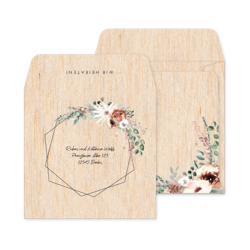 Umschlag Geometrie und Blumenstrauss