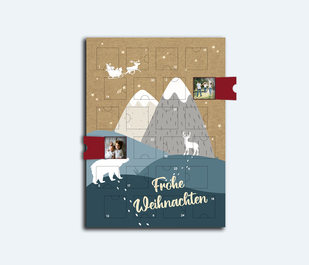 Kraftlook Foto-Adventskalender mit Winterszene