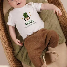Baby Body Weihnachten Nussknacker mit Namen