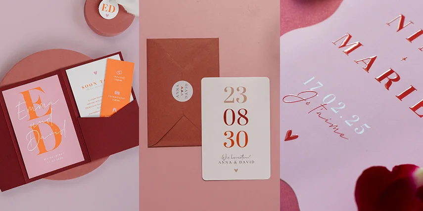 Hochzeitseinladung 2027 Farben des Glücks