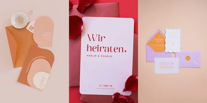 Hochzeitseinladung 2027 Farben des Glücks
