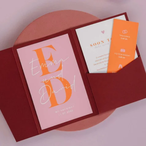 Hochzeitskarten 2027 – die 4 neuen Stilwelten von Pretty Orange