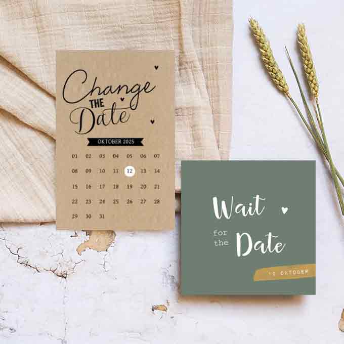 Change-the-date Karten