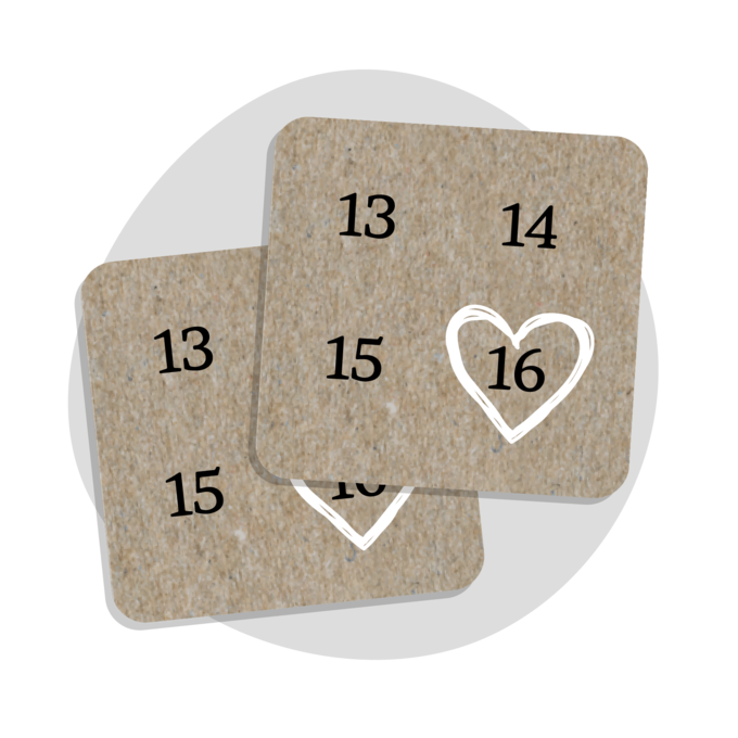 Save the Date Karte Hochzeit mit Kalender