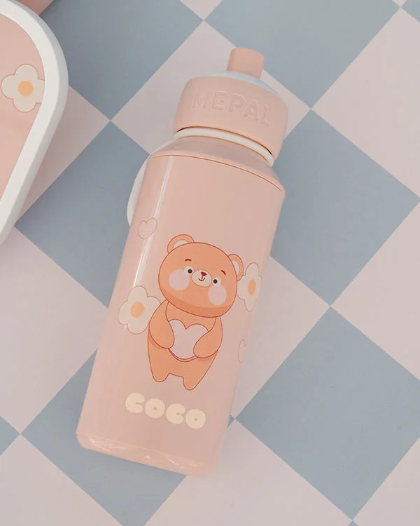 Trinkflasche mit Teddybär Mepal Pop-up mit Namen