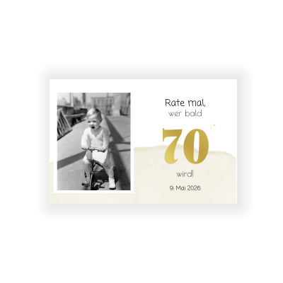 Geburtstagskarte Zum 80. - „Moments In Time“ Mit Champagnermotiv & Goldfolie