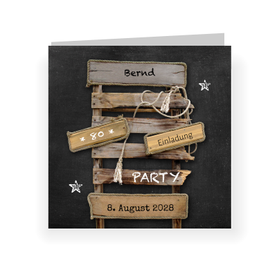 Kartenkaufrausch 80. Geburtstag Einladungskarte | Parkuhr Design Mit Spruch | Inkl. Umschlag | Lustig & Persönlich