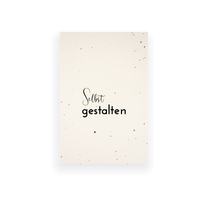 Recyclingpapier Einladung zum Geburtstag im Hochformat einseitig