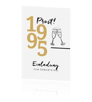 Einladung zum 30. Geburtstag mit auffallender Jahreszahl